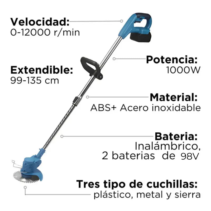 Cortadora de Cesped Inalambrica TurboBlade™ [2 BATERÍAS DE 98V]